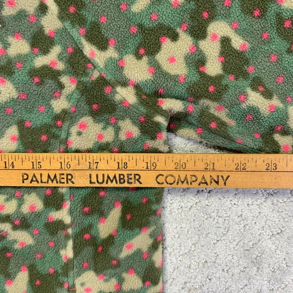 Columbia Camo Fleece Jacket Youth Girls XL Camo Pink Polka‎ Dot Zip Up Sweater